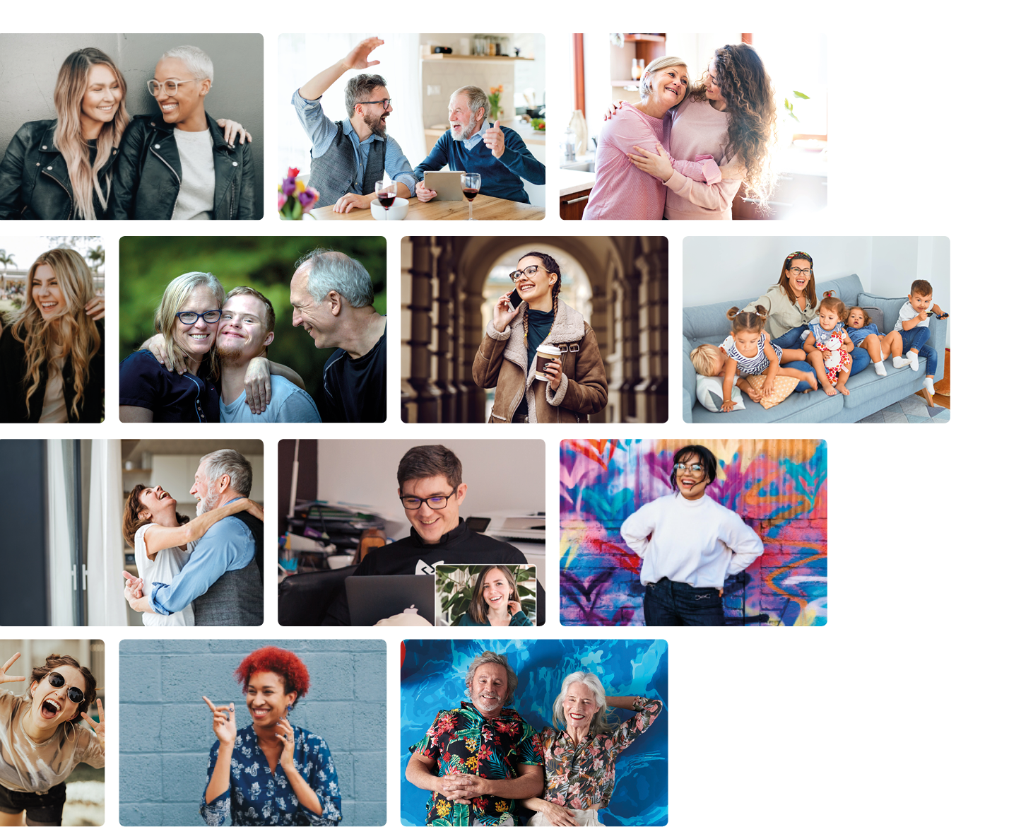 Menschen helfen sich gegenseitig